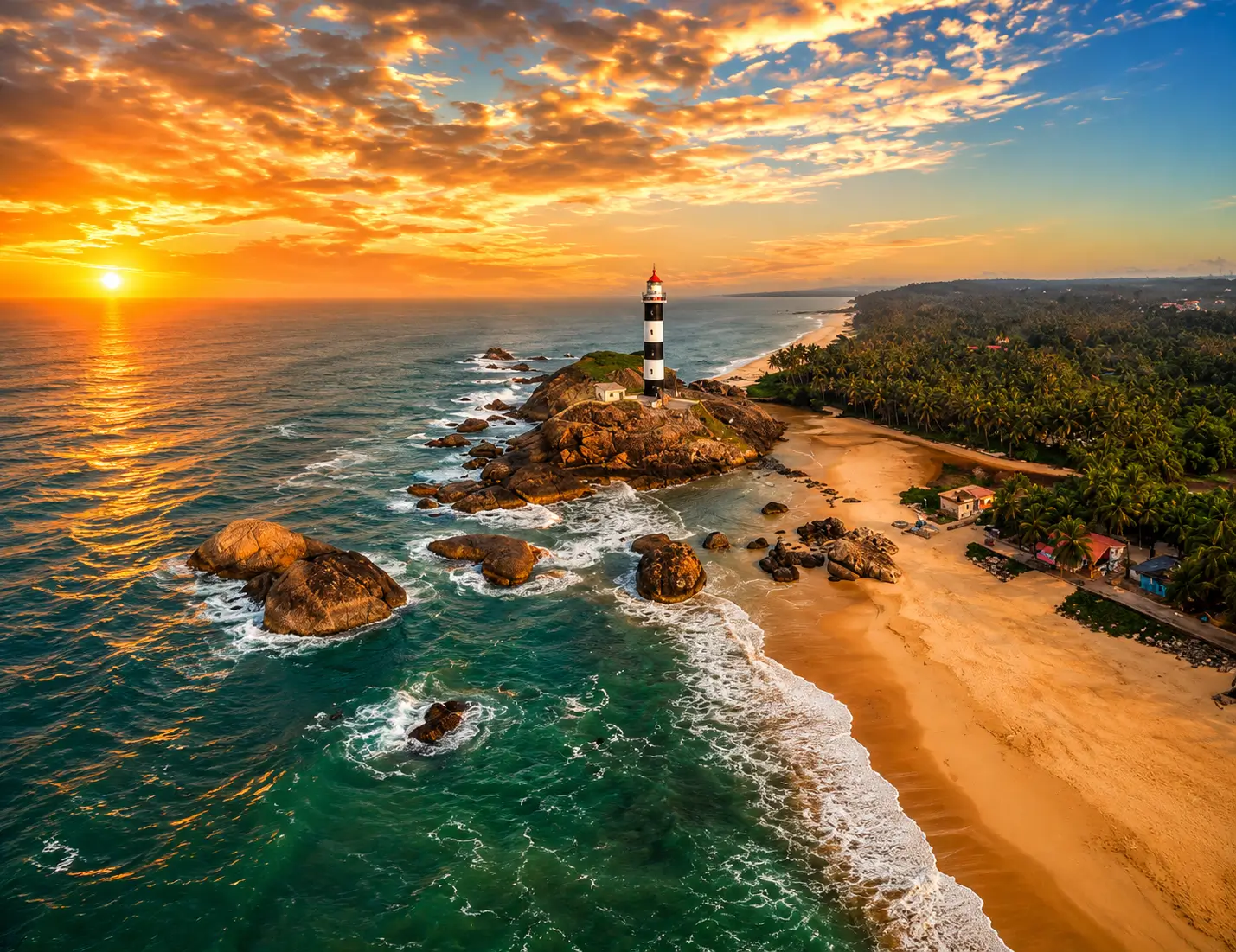 Kapu Lighthouse from the beach