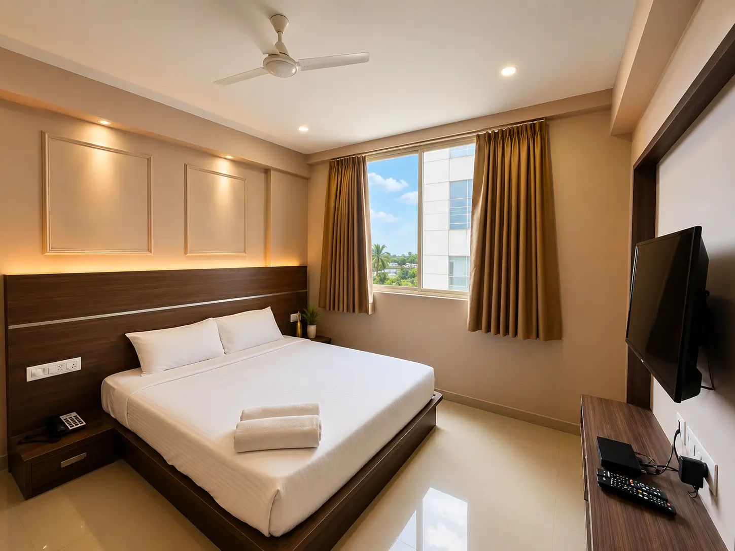 Double Room with Garden View at Herms Apartments